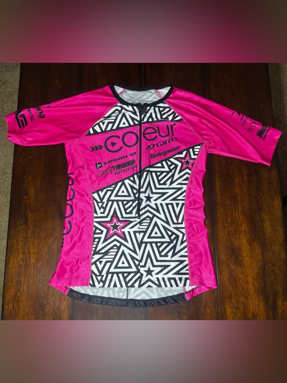 Coeur Women’s Cycling Biking Jersey 3/4 zip Medium